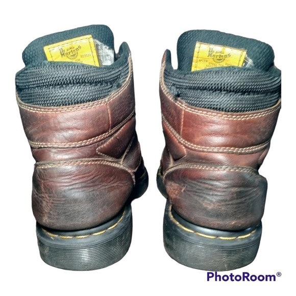 Dr Martens Industrial brown leather safety toe work boots size 9 mens/10 womans - Picture 3 of 14